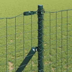 vidaXL ingegraven hekpalen 13 st Groen Gepoedercoat staal