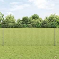 vidaXL ingegraven hekpalen 22 st Grijs 200 cm Gepoedercoat staal