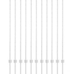 vidaXL ingegraven hekpalen 11 st zilver 180 cm Gepoedercoat staal