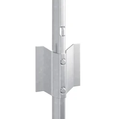 vidaXL ingegraven hekpalen 5 st zilver 120 cm Gepoedercoat staal