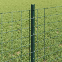vidaXL ingegraven hekpalen 44 st Groen 100 cm Gepoedercoat staal