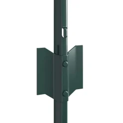 vidaXL ingegraven hekpalen 11 st Grijs 100 cm Gepoedercoat staal