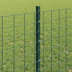 vidaXL ingegraven hekpalen 5 st Groen 120 cm Gepoedercoat staal