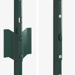 vidaXL ingegraven hekpalen 5 st Groen 160 cm Gepoedercoat staal