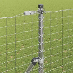 vidaXL ingegraven hekpalen 26 st Zilverkleurig Gepoedercoat staal