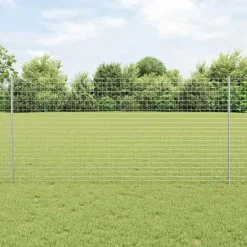 vidaXL ingegraven hekpalen 5 st zilver 160 cm Gepoedercoat staal