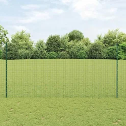 vidaXL ingegraven hekpalen 11 st Groen 100 cm Gepoedercoat staal