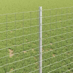 vidaXL ingegraven hekpalen 22 st zilver 140 cm Gepoedercoat staal
