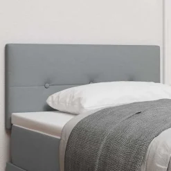 vidaXL in hoogte verstelbaar hoofdbord Lichtgrijs 80 cm Stof