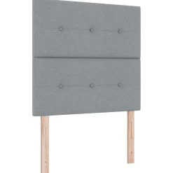 vidaXL in hoogte verstelbaar hoofdbord Lichtgrijs 80 cm Stof