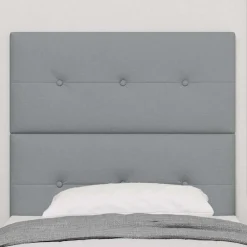 vidaXL in hoogte verstelbaar hoofdbord Lichtgrijs 80 cm Stof