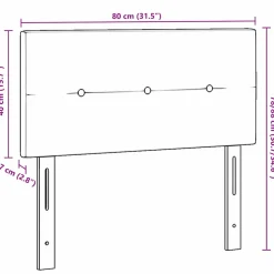vidaXL in hoogte verstelbaar hoofdbord Donkerbruin 80 cm Stof