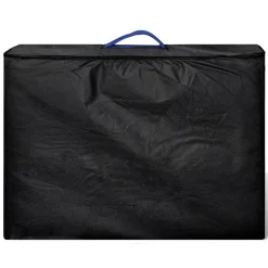 vidaXL Inklapbare massagetafel 2 zones met houten frame (blauw)