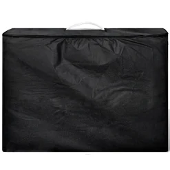 vidaXL Inklapbare massagetafel 4 zones met houten frame (creme)