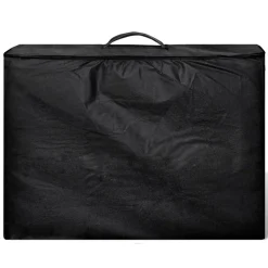 vidaXL Inklapbare massagetafel 3 zones met aluminium frame (zwart)