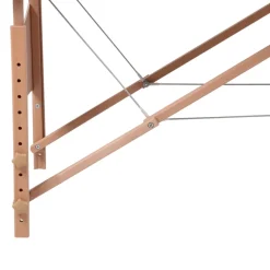 vidaXL Inklapbare massagetafel 4 zones met houten frame (zwart)