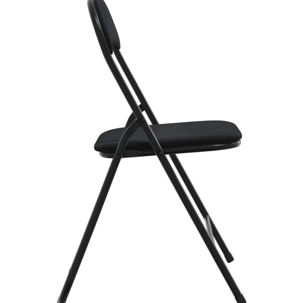 vidaXL Inklapbare stoel 2 st Fluweel Zwart 48 x 44 x 78 cm