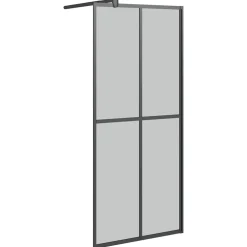 vidaXL Inloopdouchescherm 80x195 cm donker gehard glas