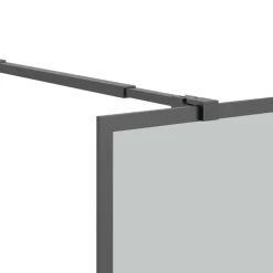 vidaXL Inloopdouchescherm 80x195 cm donker gehard glas