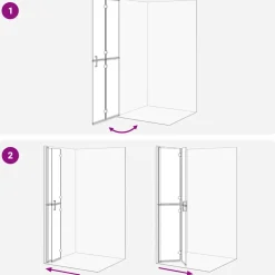 vidaXL Inloopdouchewand Goud 70 x 6,5 x 190 cm