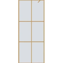 vidaXL Inloop Douche Wand Goud 80 x 195 cm gehard glas