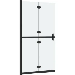 vidaXL Inloopdouchewand inklapbaar 70x190 cm ESG-glas mat