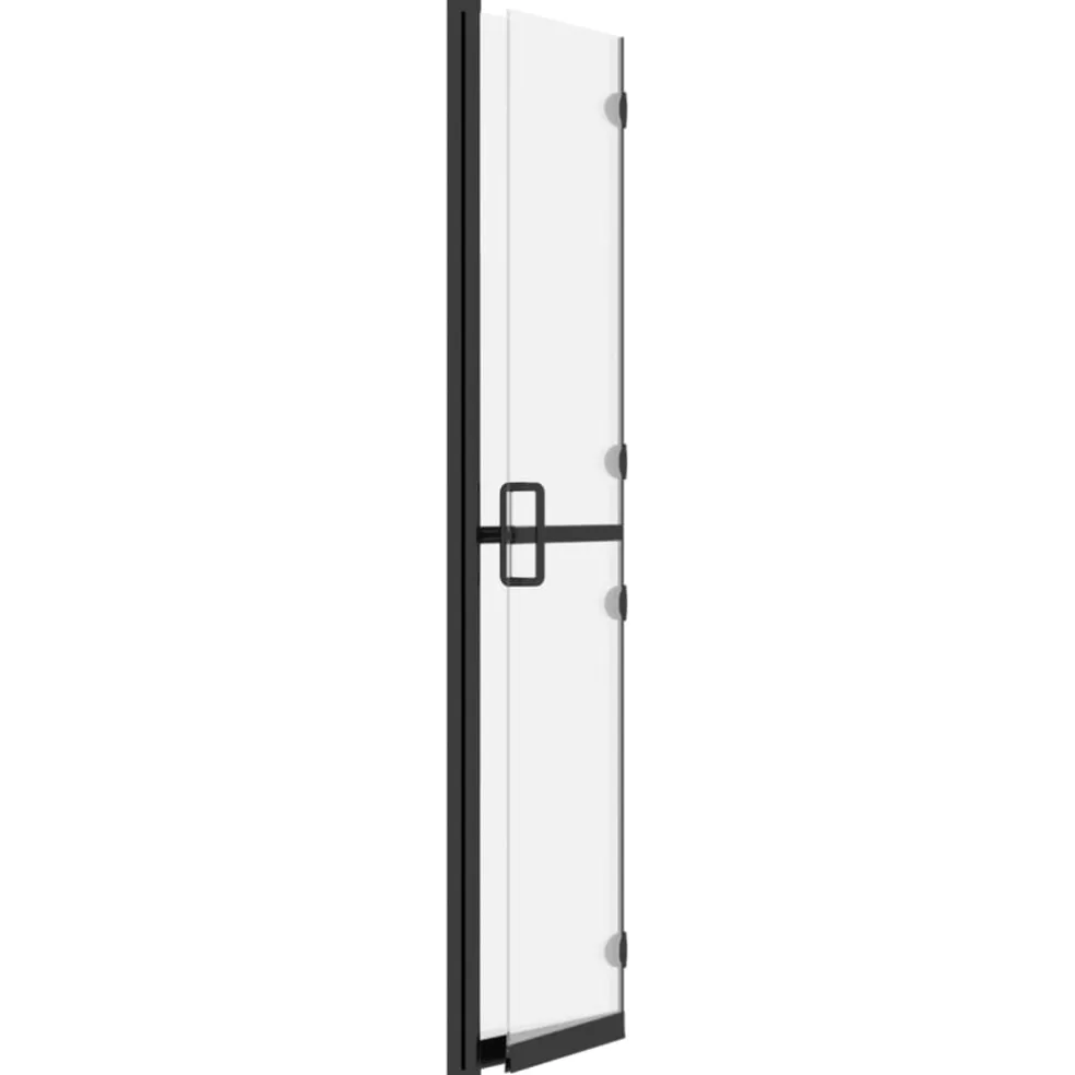 vidaXL Inloopdouchewand inklapbaar 70x190 cm ESG-glas mat