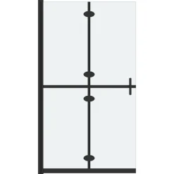 vidaXL Inloopdouchewand inklapbaar 70x190 cm ESG-glas mat