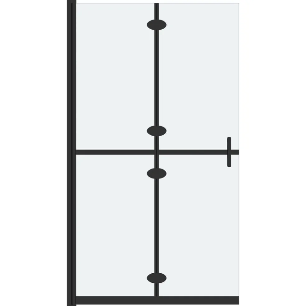 vidaXL Inloopdouchewand inklapbaar 70x190 cm ESG-glas mat