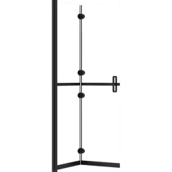 vidaXL Inloopdouchewand inklapbaar 70x190 cm ESG-glas transparant