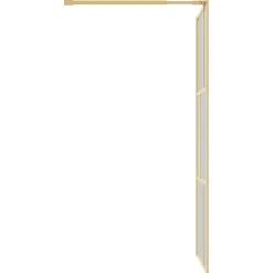 vidaXL Inloopdouchewand transparant 80x195 cm ESG-glas goudkleurig