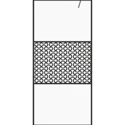vidaXL Inloopdouchewand 80x195 cm ESG-glas transparant en zwart