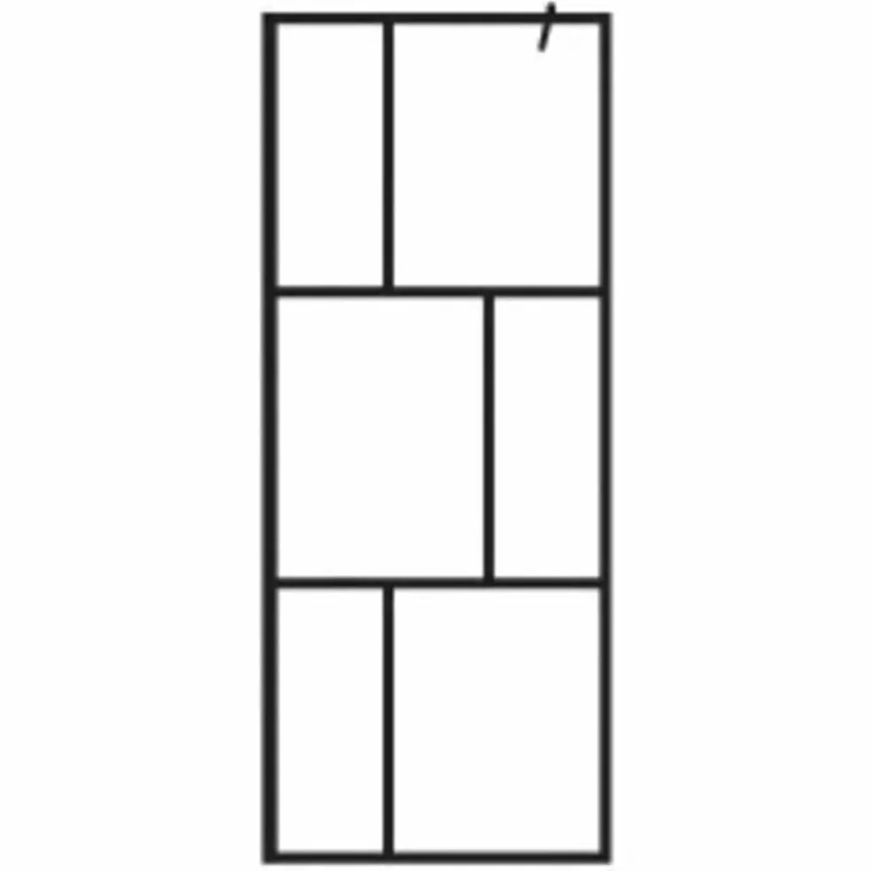 vidaXL Inloopdouchewand 80x195 cm gehard glas zwart