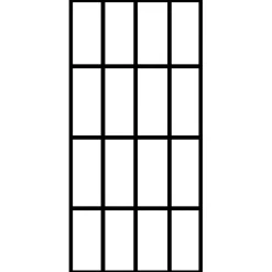 vidaXL Inloopdouchewand 80x195 cm transparant gehard glas
