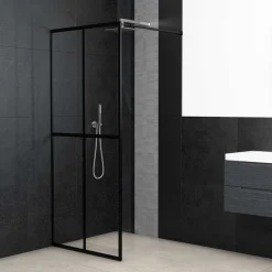 vidaXL Inloopdouchewand 80x195 cm transparant gehard glas