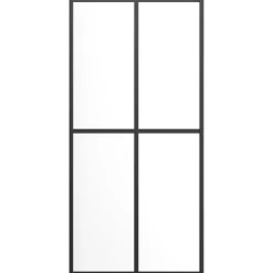 vidaXL Inloopdouchewand 80x195 cm transparant gehard glas
