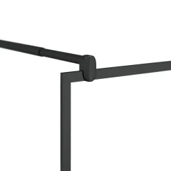 vidaXL Inloopdouchewand 80x195 cm ESG-glas transparant en zwart