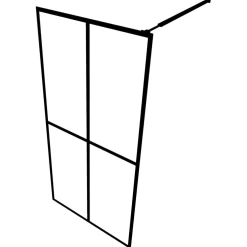 vidaXL Inloopdouchewand 80x195 cm mat gehard glas