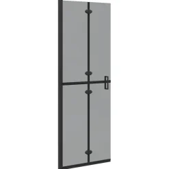 vidaXL Inloopdouchewand Zwart 70 x 6,5 x 190 cm