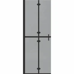 vidaXL Inloopdouchewand Zwart 70 x 6,5 x 190 cm