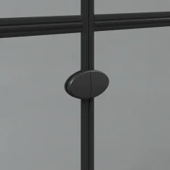 vidaXL Inloopdouchewand Zwart 70 x 6,5 x 190 cm