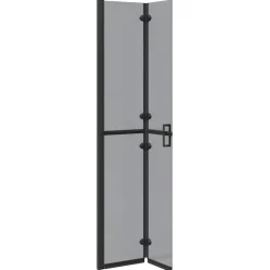vidaXL Inloopdouchewand Zwart 70 x 6,5 x 190 cm