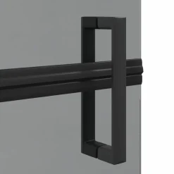 vidaXL Inloopdouchewand Zwart 70 x 6,5 x 190 cm