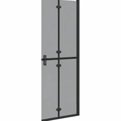 vidaXL Inloopdouchewand Zwart 70 x 6,5 x 190 cm