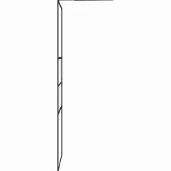 vidaXL Inloop Douche Wand Zwart 80 x 195 x 0,5 cm Glas en Aluminium