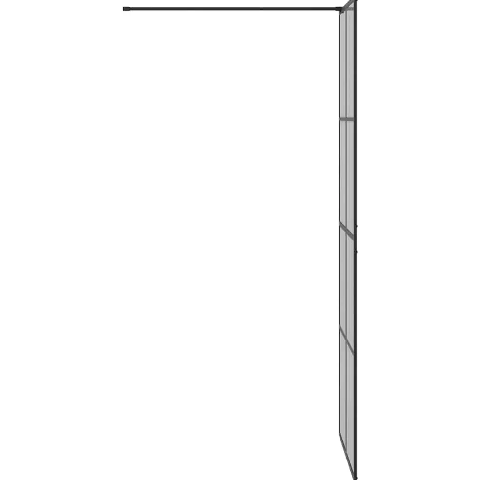 vidaXL Inloop Douche Wand Zwart 80 x 195 cm gehard glas
