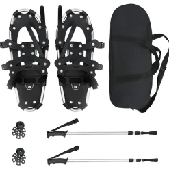 vidaXL 3 in 1 sneeuwschoenen met wandelschoenen Zilver en Zwart