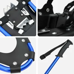 vidaXL 3 in 1 sneeuwschoenen met wandelschoenen Blauw en Zwart