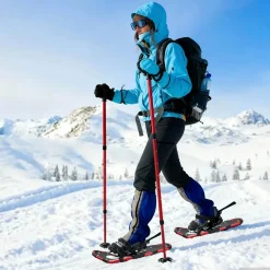 vidaXL 3 in 1 sneeuwschoenen met wandelschoenen Rood en Zwart