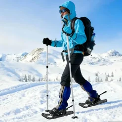vidaXL 3 in 1 Sneeuwschoenen Zwart 53,5 x 21 cm Aluminium en HDPE